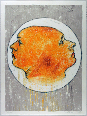 Janus serigraphic monotype Michael Hecht